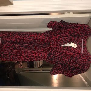 Parker Black dress is Black and red panther print